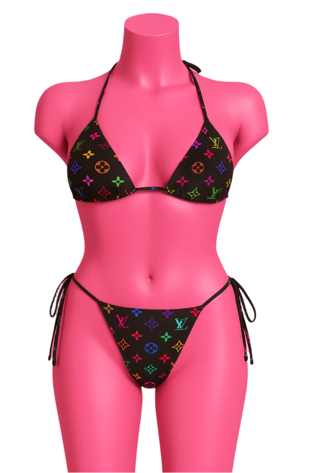 JADA ENDYA - Multi Color LV $ummer Bikini Black