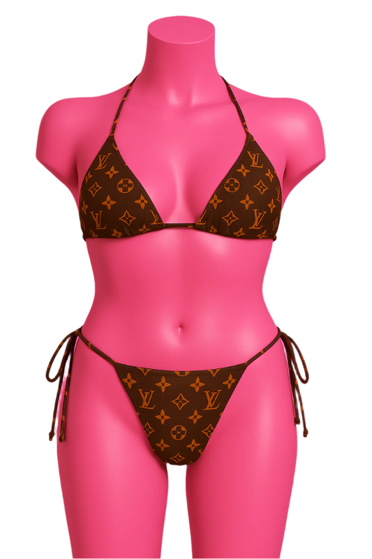 JADA ENDYA - Brown LV $ummer Bikini